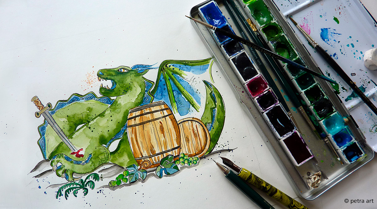 Illustration Tatzelwurmbuch (C) Petra Müller